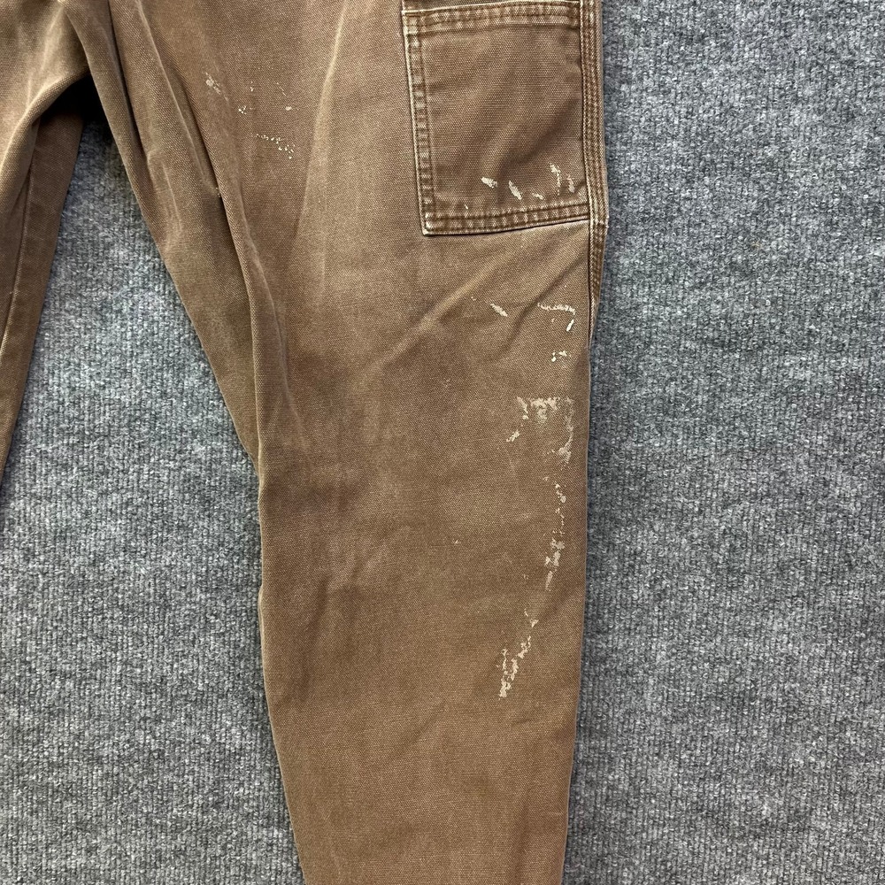 Dickies Carpenter Pants Men's Brown Canvas High Rise Relaxed Workwear - 38X29.5 - Picture 13 of 16
